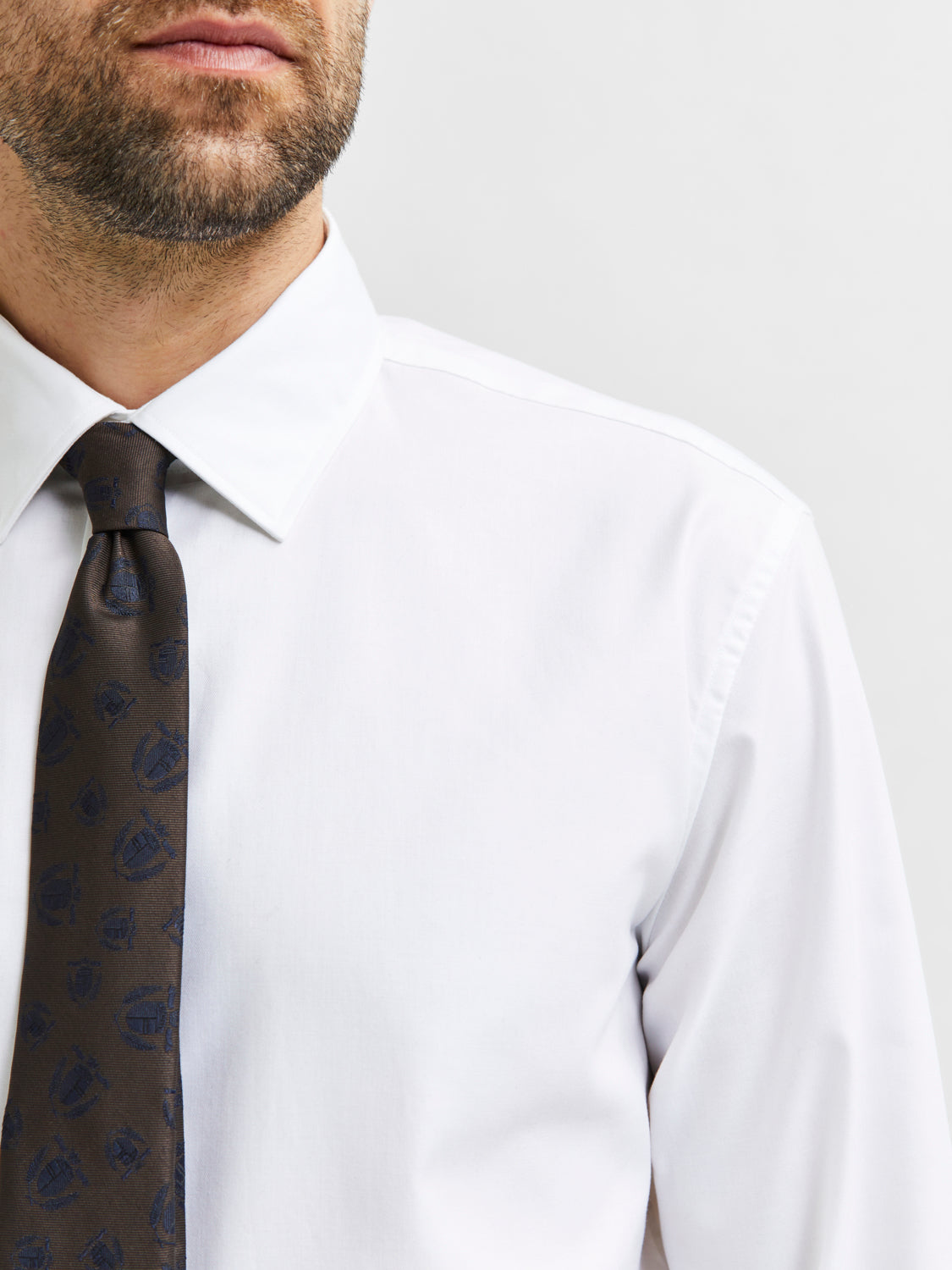 SLHSLIMETHAN Shirts - Bright White